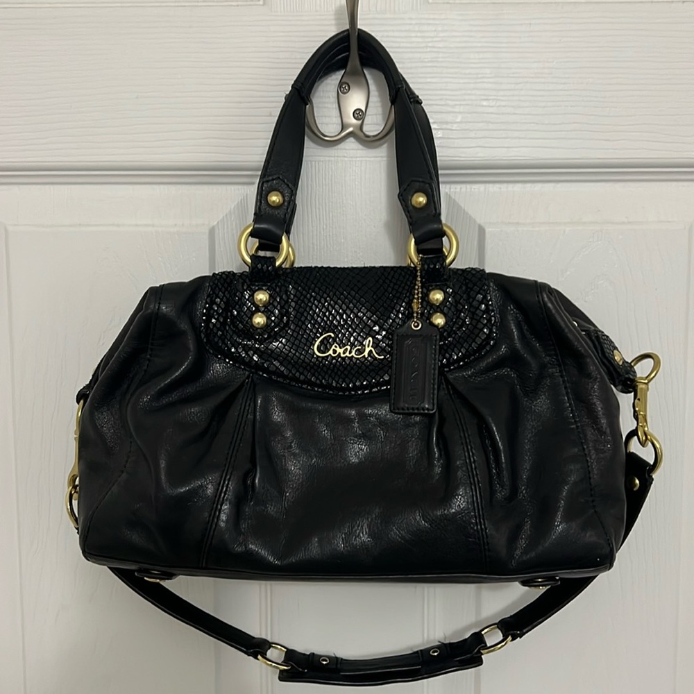 Authentic Coach Ashley Leather Satchel Handbag